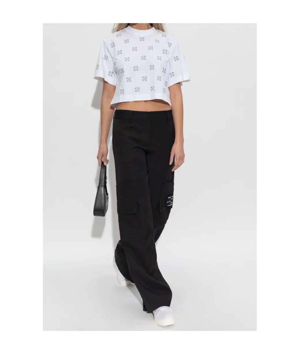 All-Over Logo Cropped T-Shirt