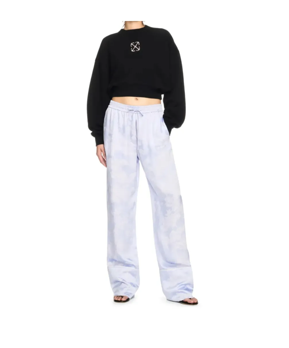 Logo Embellished Cropped Sweatshirt