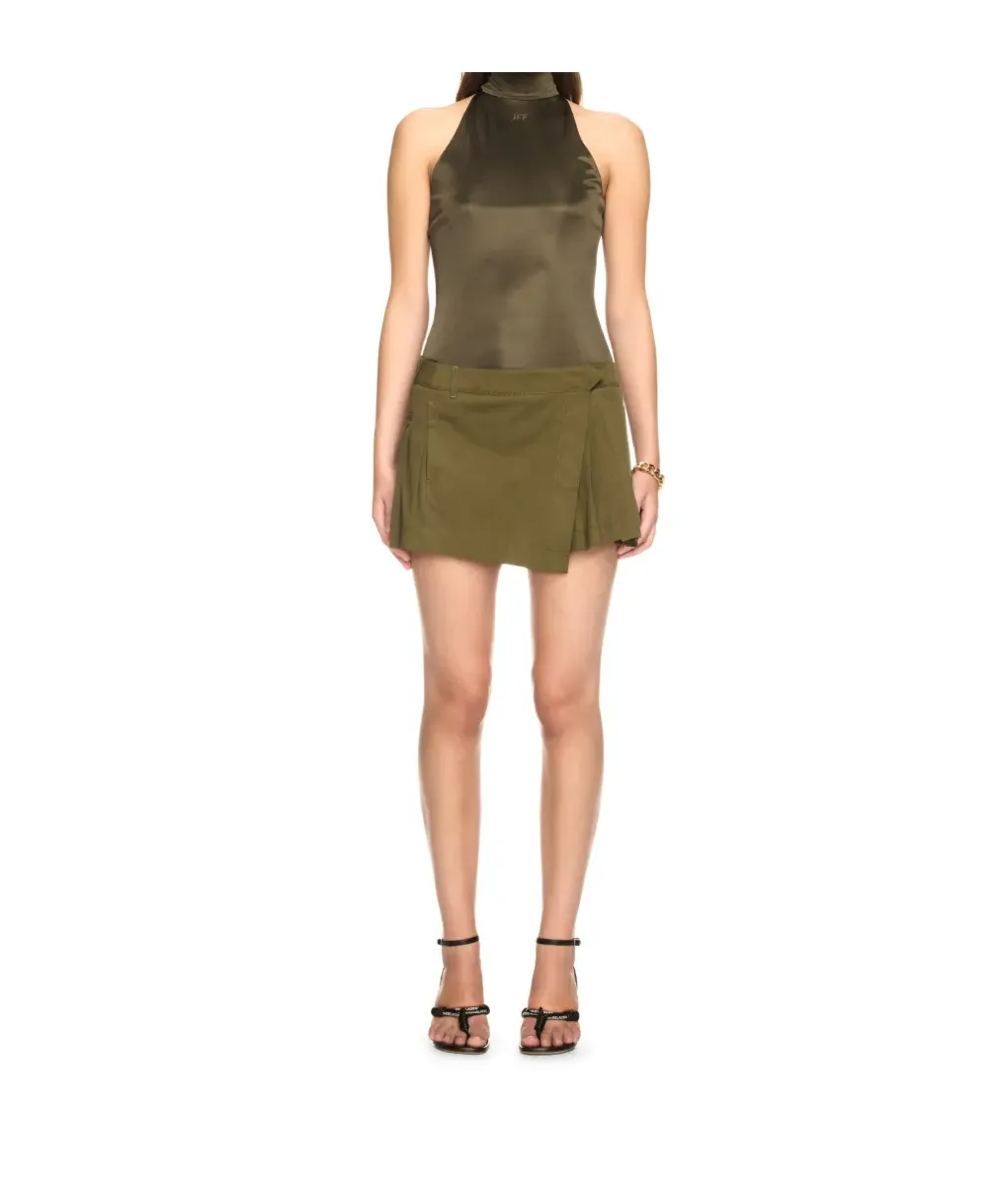 Draped-Detail Jersey Top