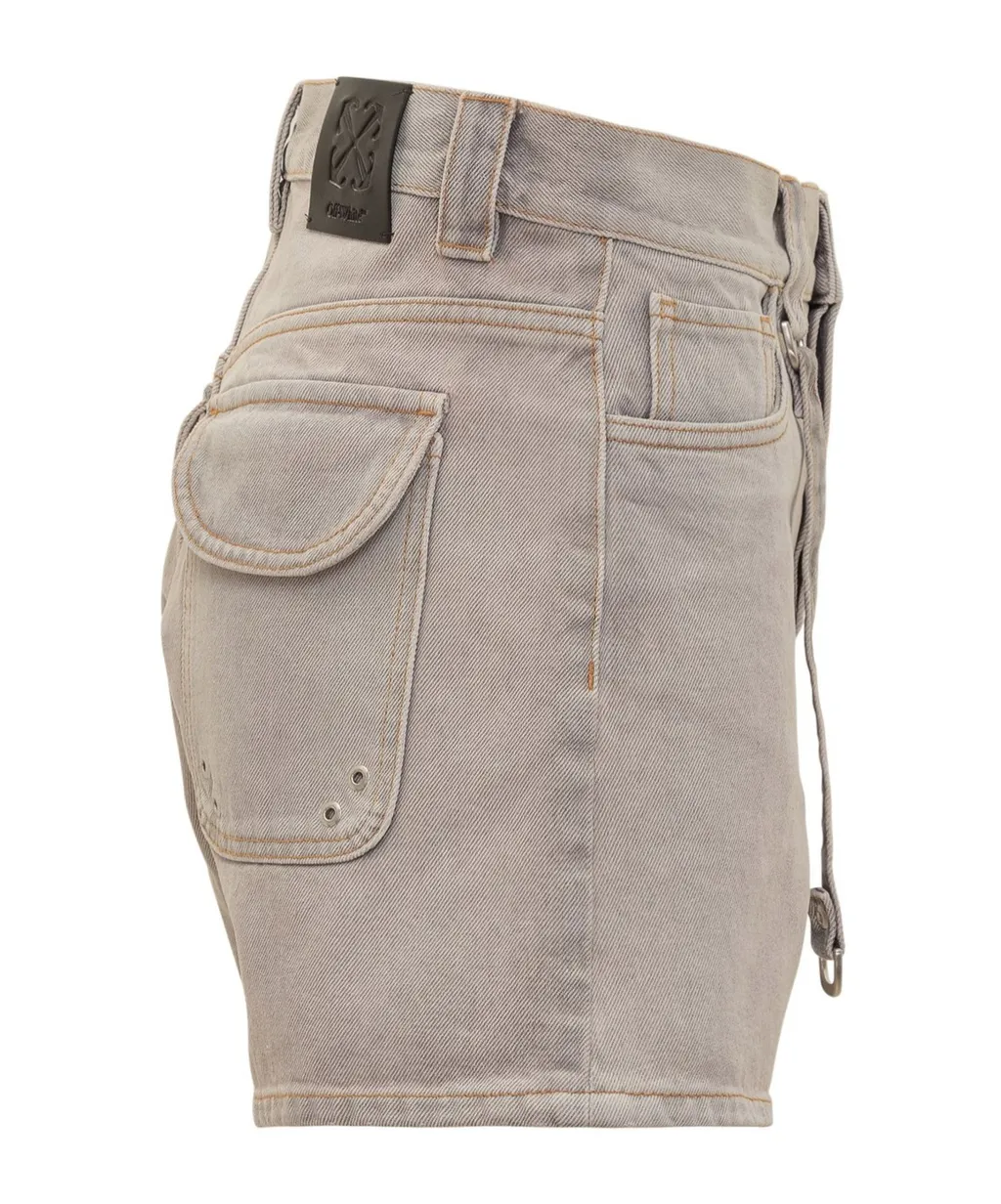 Logo Patch Denim Shorts