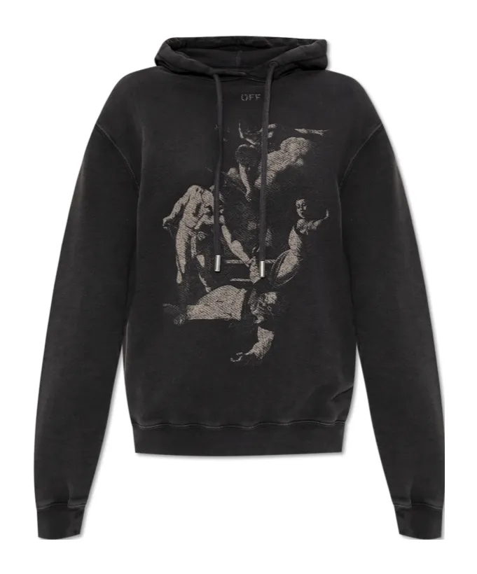 Logo Printed Drawstring Hoodie