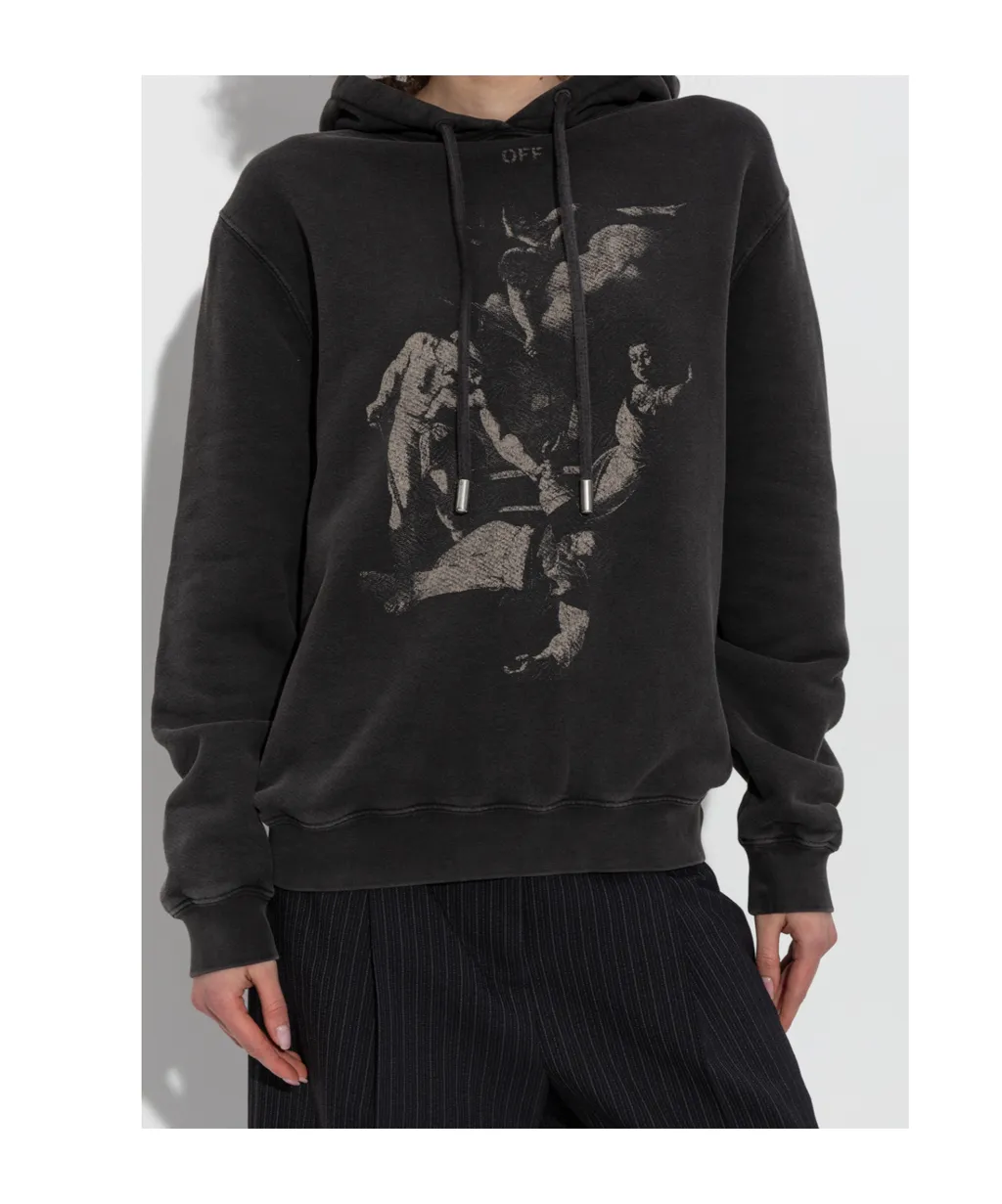 Logo Printed Drawstring Hoodie