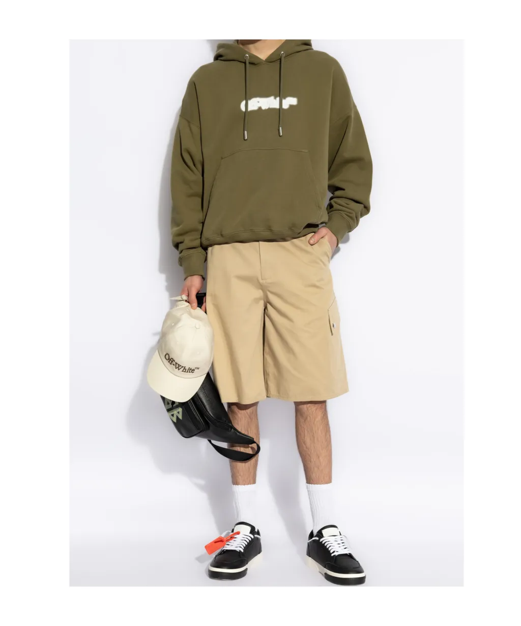 Logo Embroidered Cargo Shorts