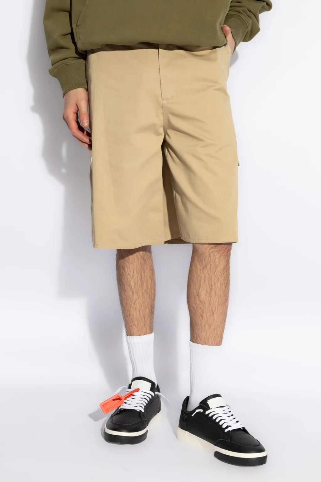 Logo Embroidered Cargo Shorts