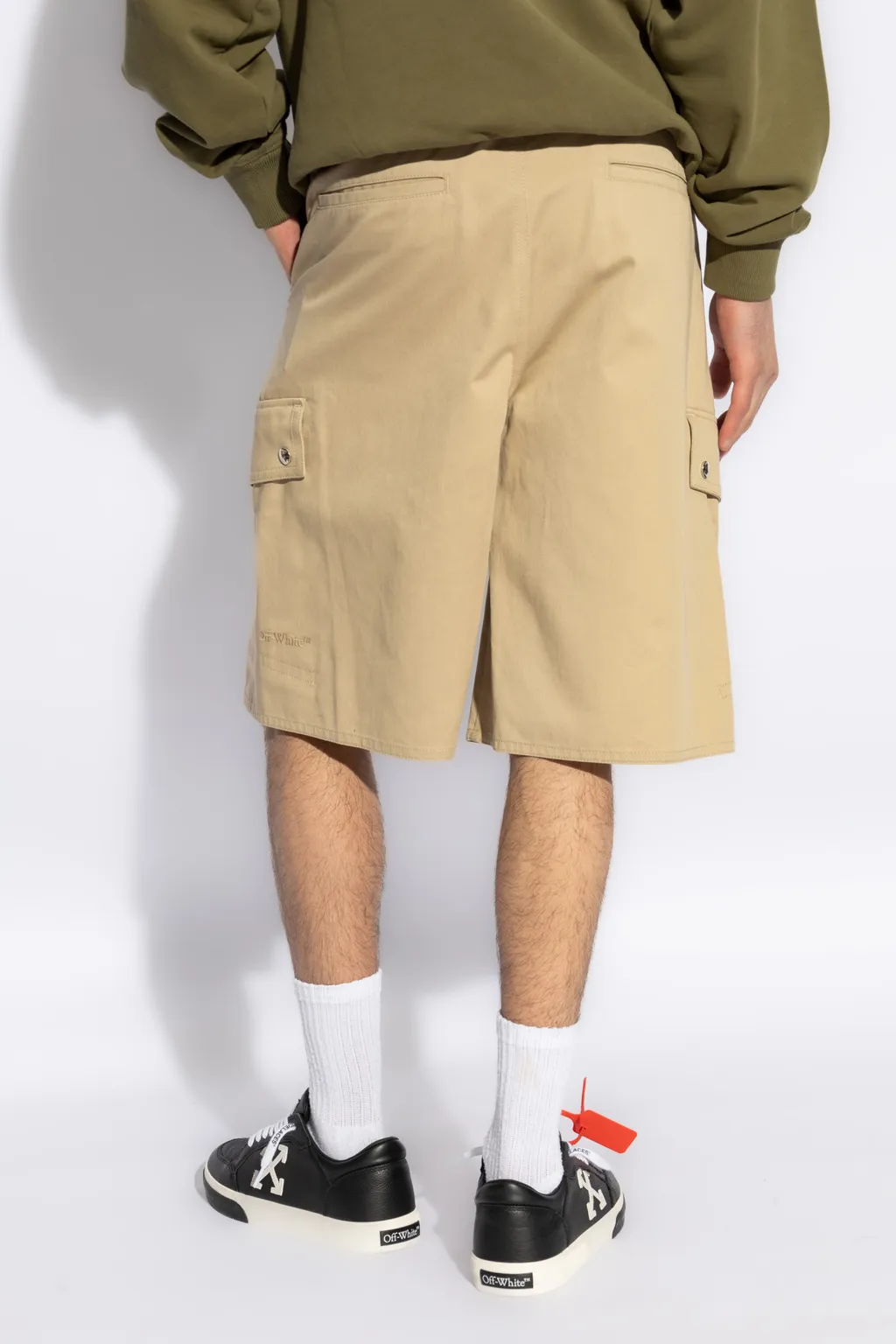Logo Embroidered Cargo Shorts
