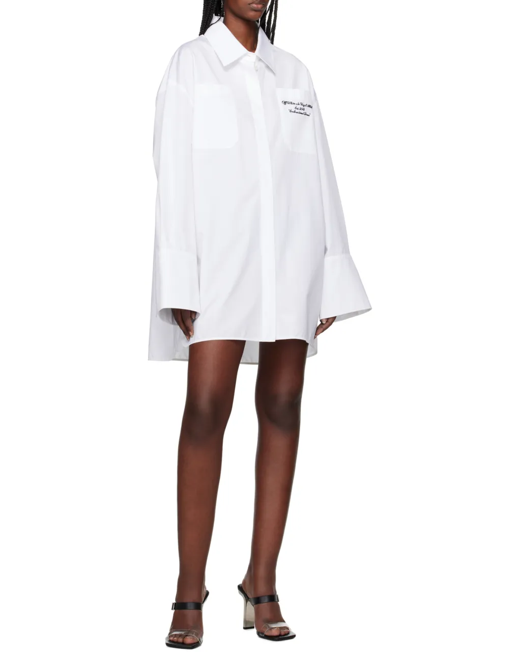 Button-Up Long-Sleeved Shirt Dress