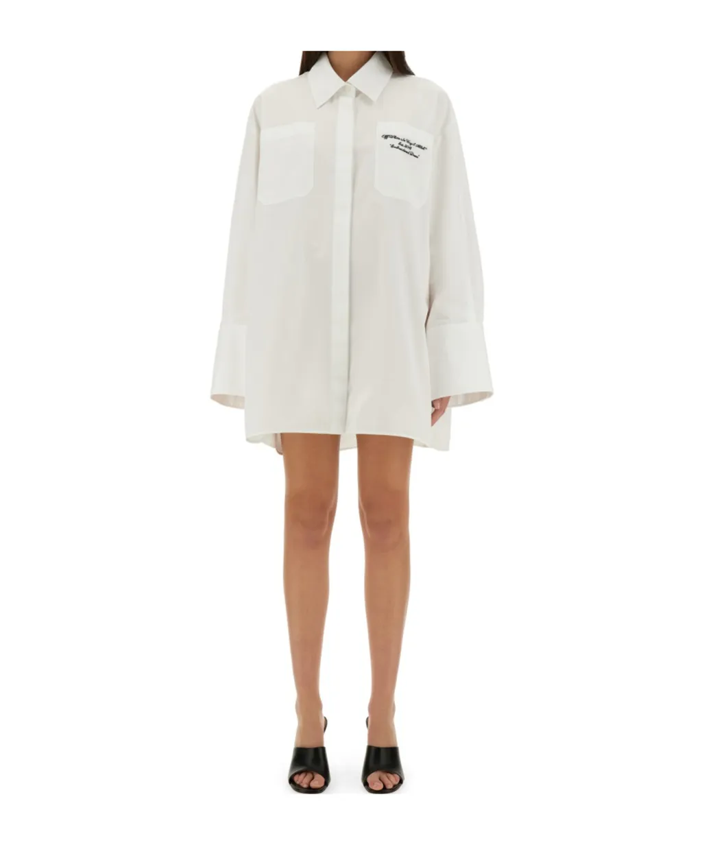 Button-Up Long-Sleeved Shirt Dress