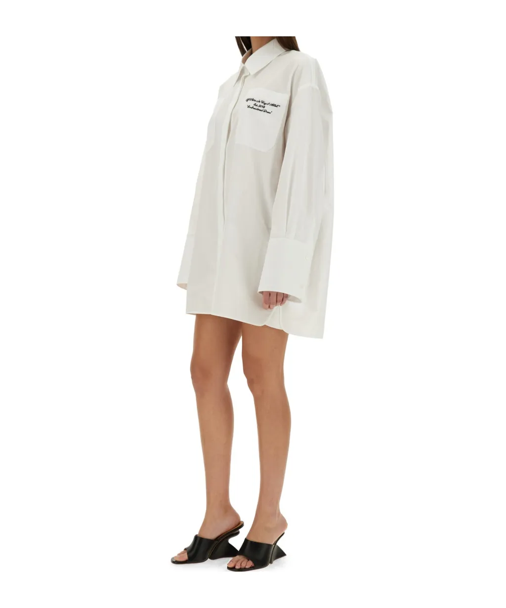 Button-Up Long-Sleeved Shirt Dress