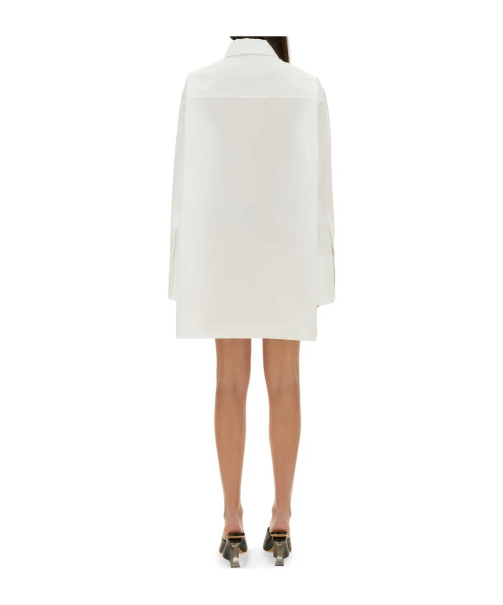 Button-Up Long-Sleeved Shirt Dress