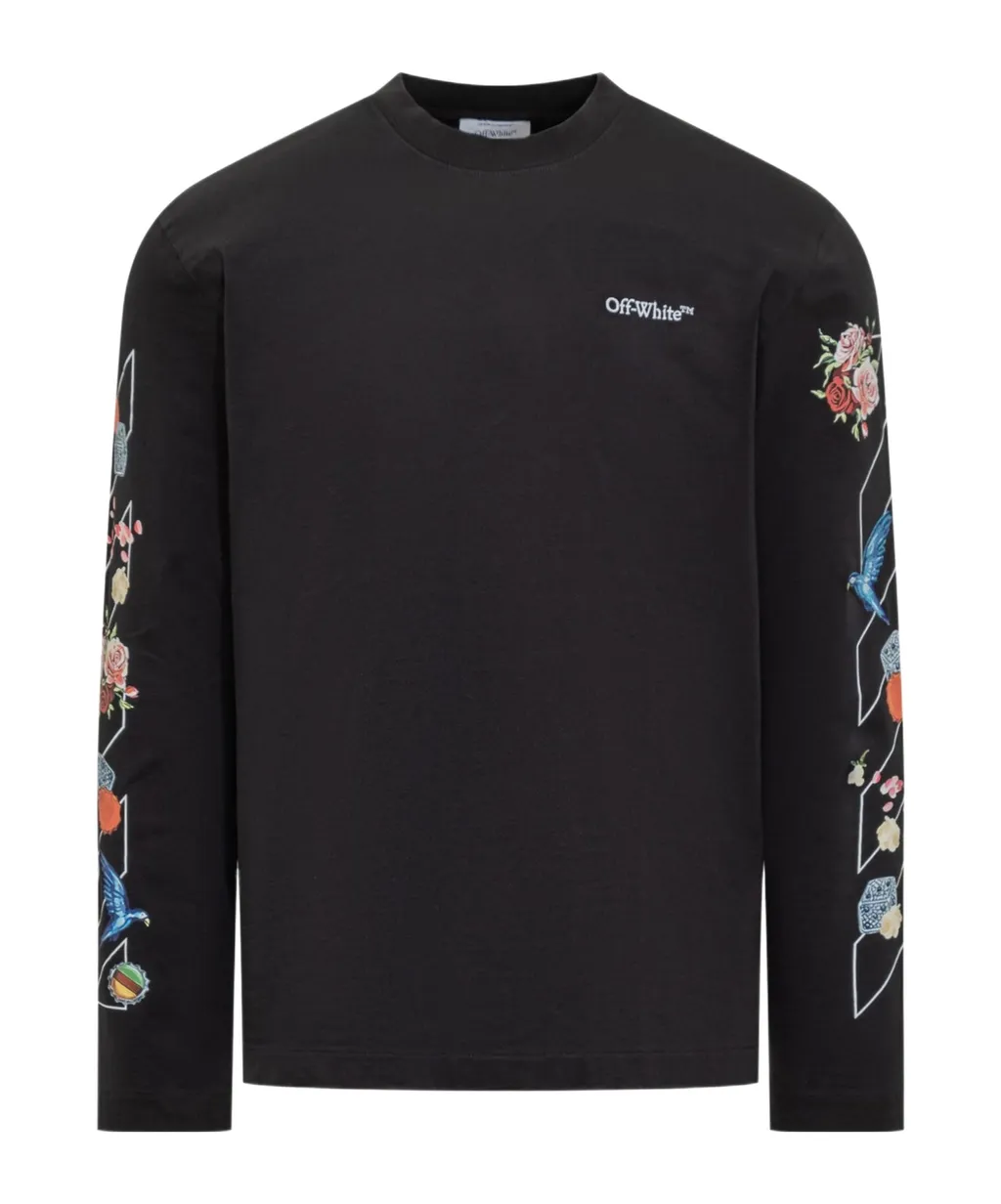 Diag-Stripe Crewneck T-Shirt