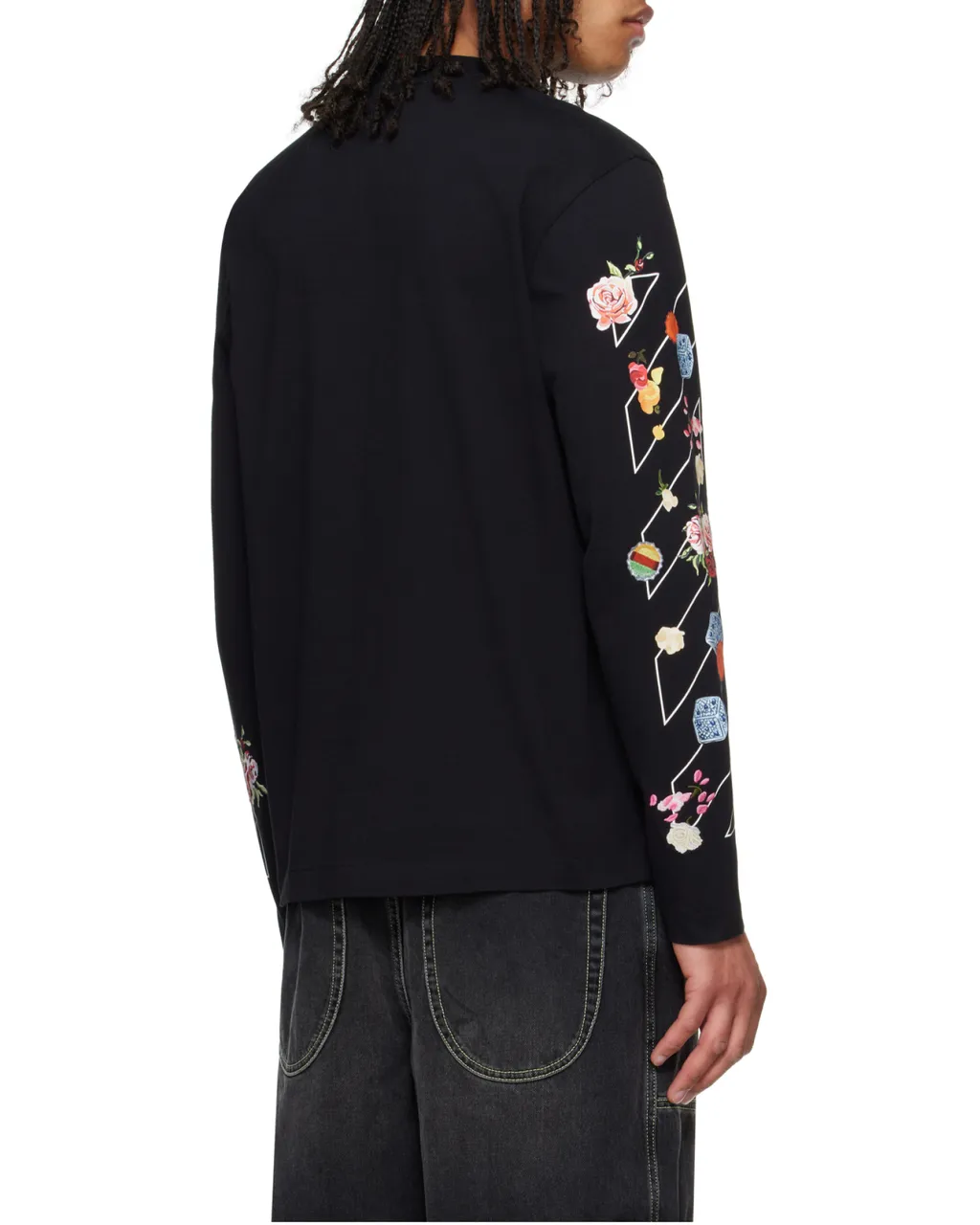Diag-Stripe Crewneck T-Shirt