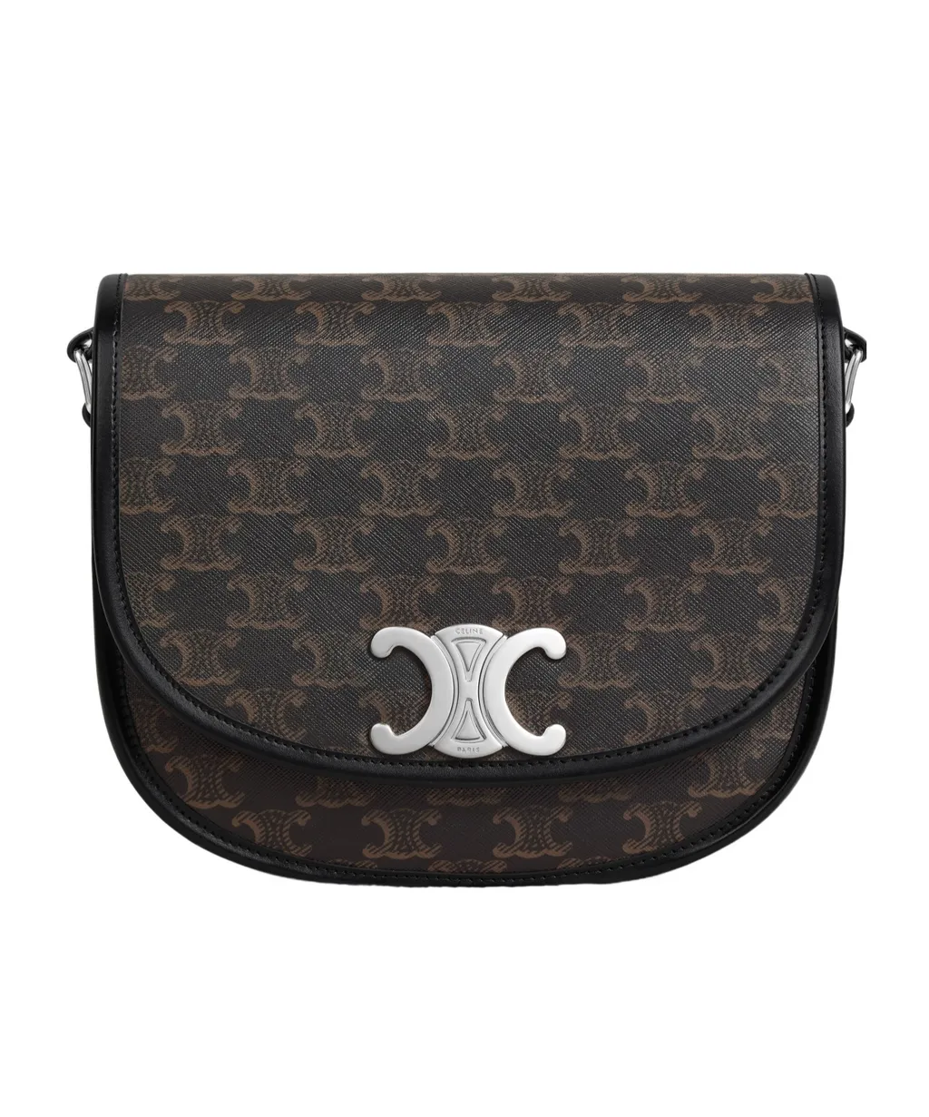 Medium Besace Triomphe In Triomphe Canvas And Calfskin
