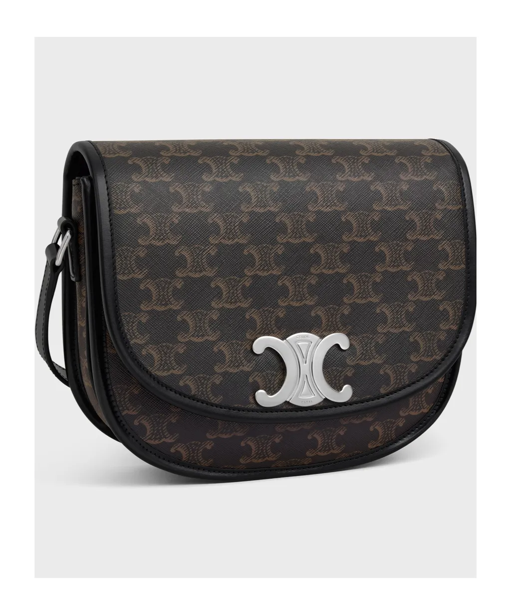 Medium Besace Triomphe In Triomphe Canvas And Calfskin