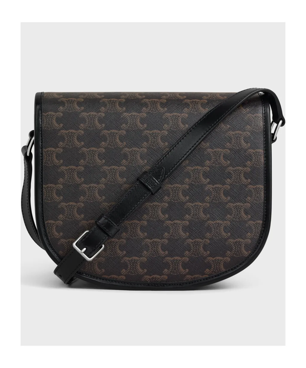 Medium Besace Triomphe In Triomphe Canvas And Calfskin