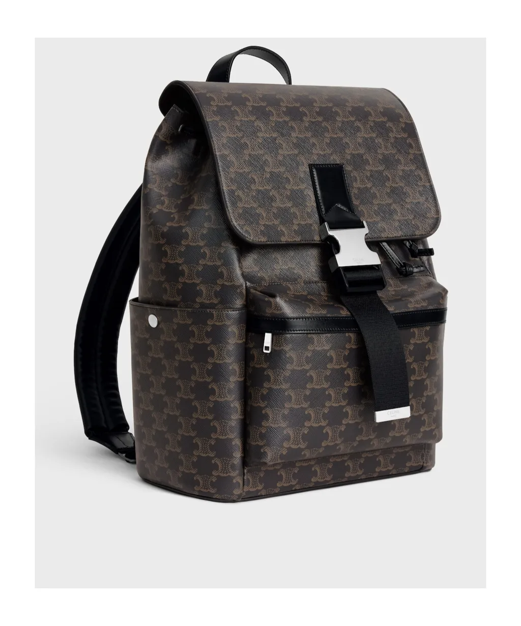 Backpack In Triomphe Canvas And Calfskin