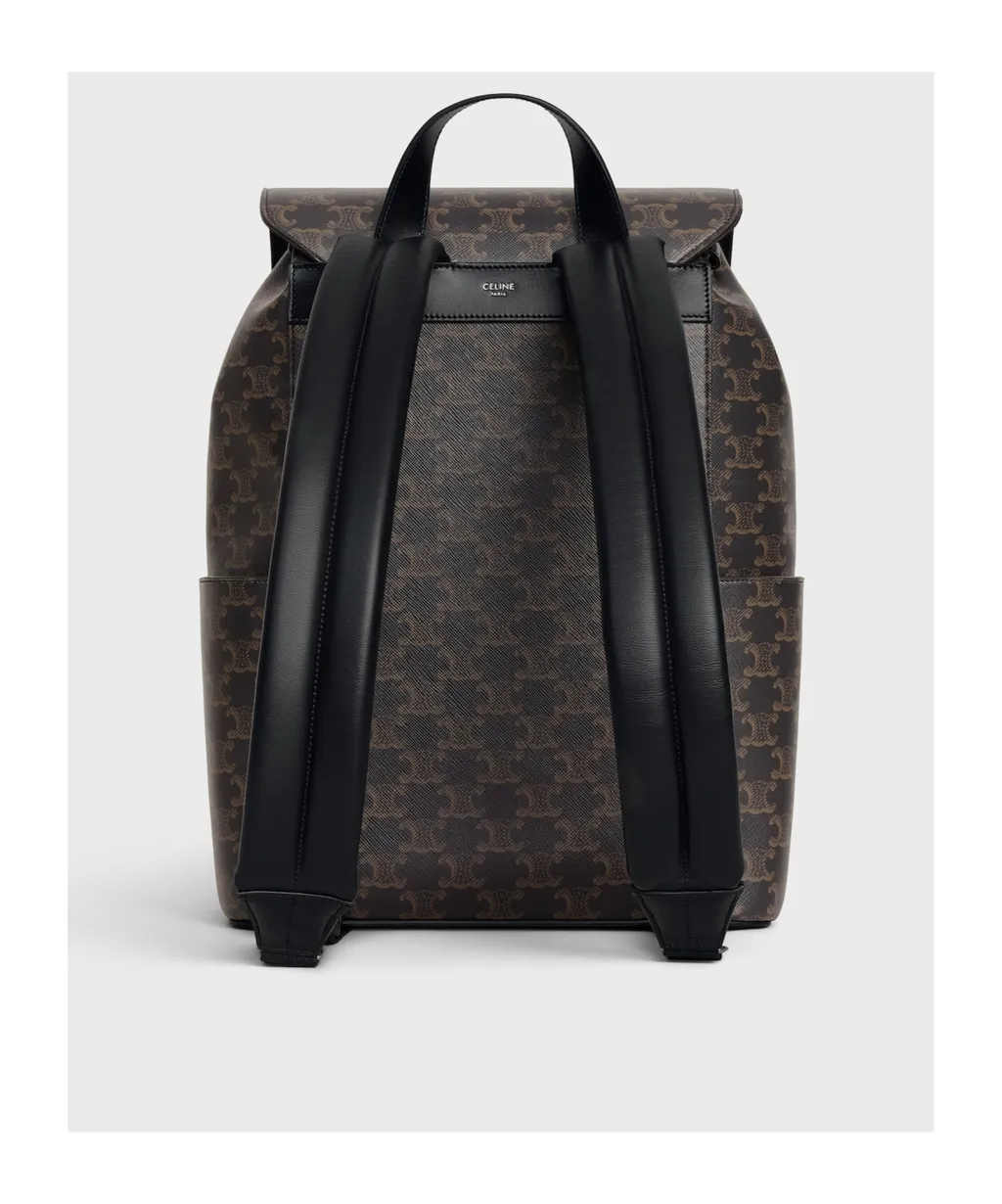 Backpack In Triomphe Canvas And Calfskin
