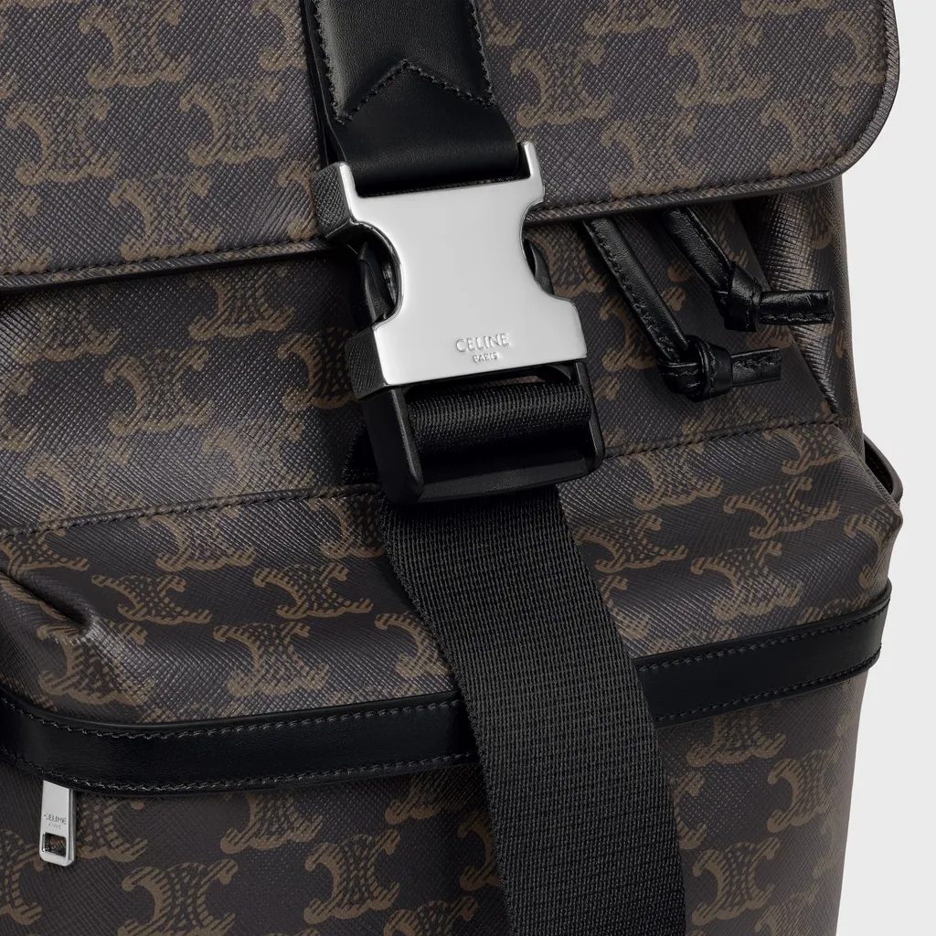 Backpack In Triomphe Canvas And Calfskin
