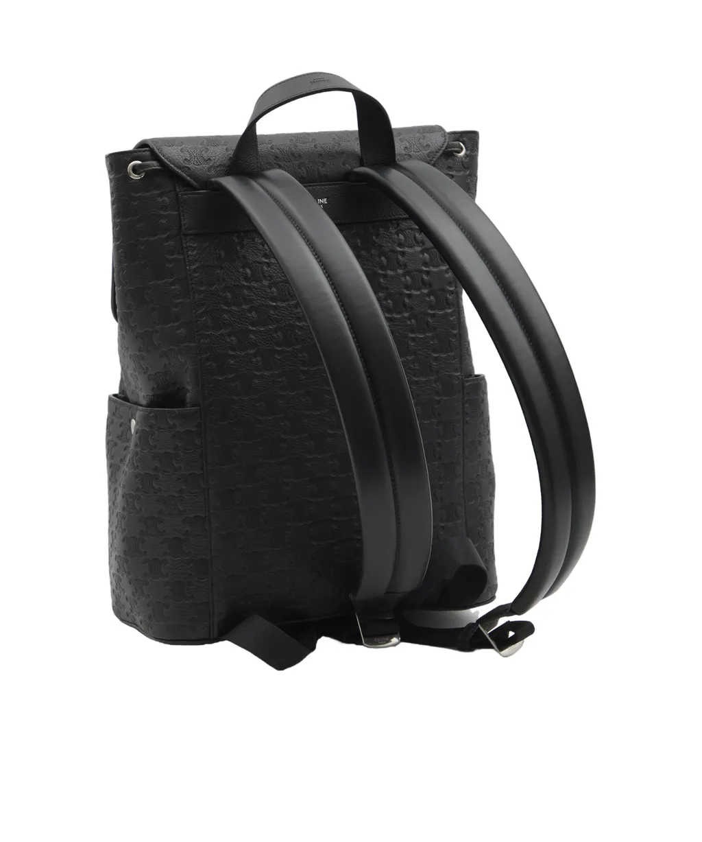 Triomphe Embossed Backpack In Calfskin