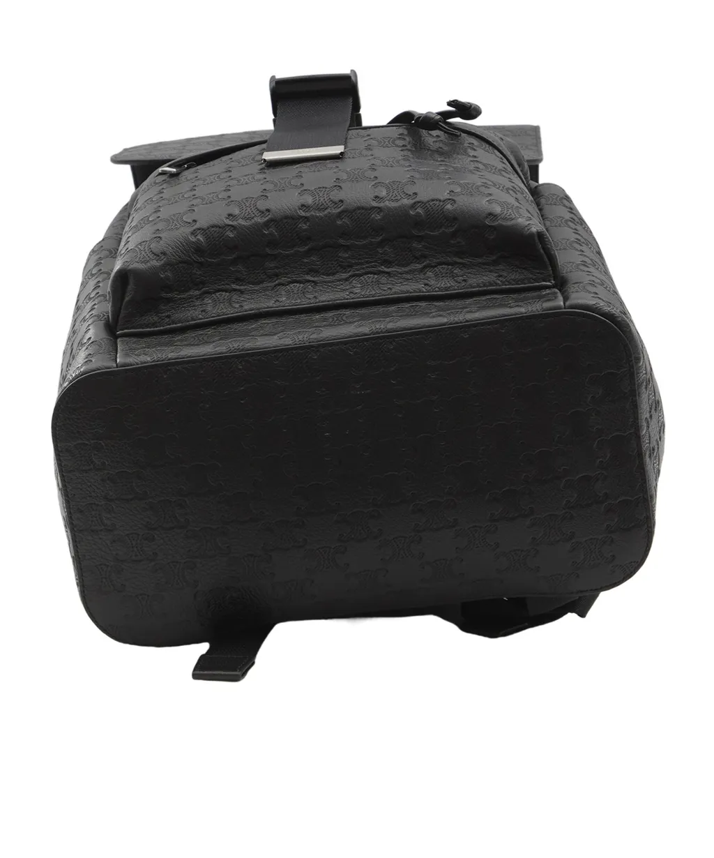 Triomphe Embossed Backpack In Calfskin