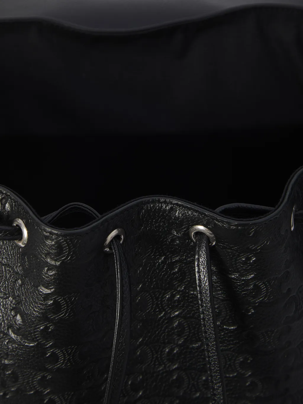 Triomphe Embossed Backpack In Calfskin