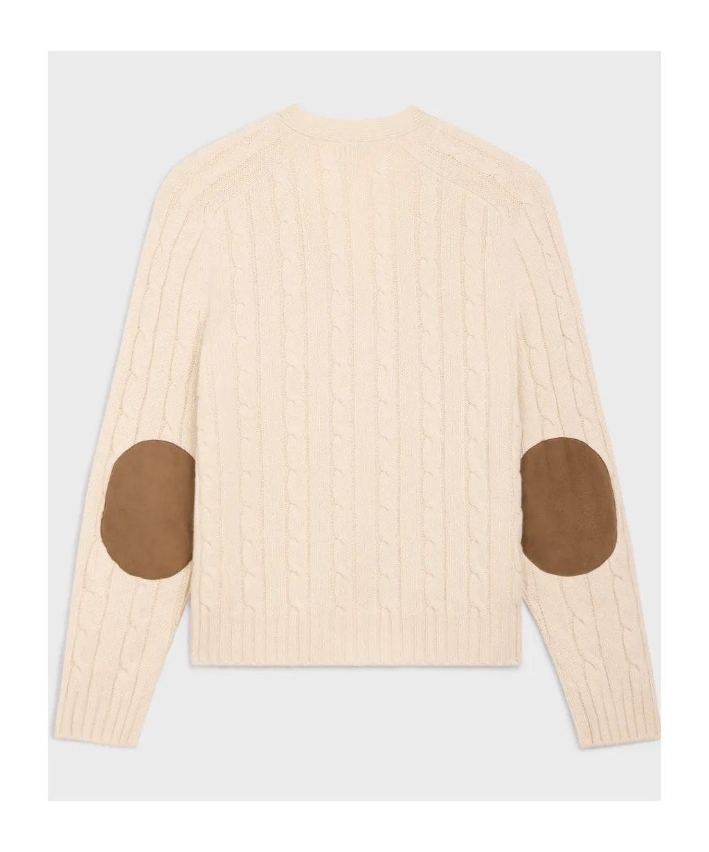 Cable-Knit Triomphe Cardigan In Cashmere