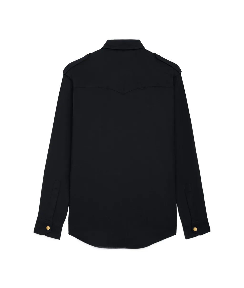 Military Shirt In Cotton Wool Twill