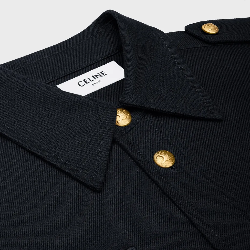 Military Shirt In Cotton Wool Twill