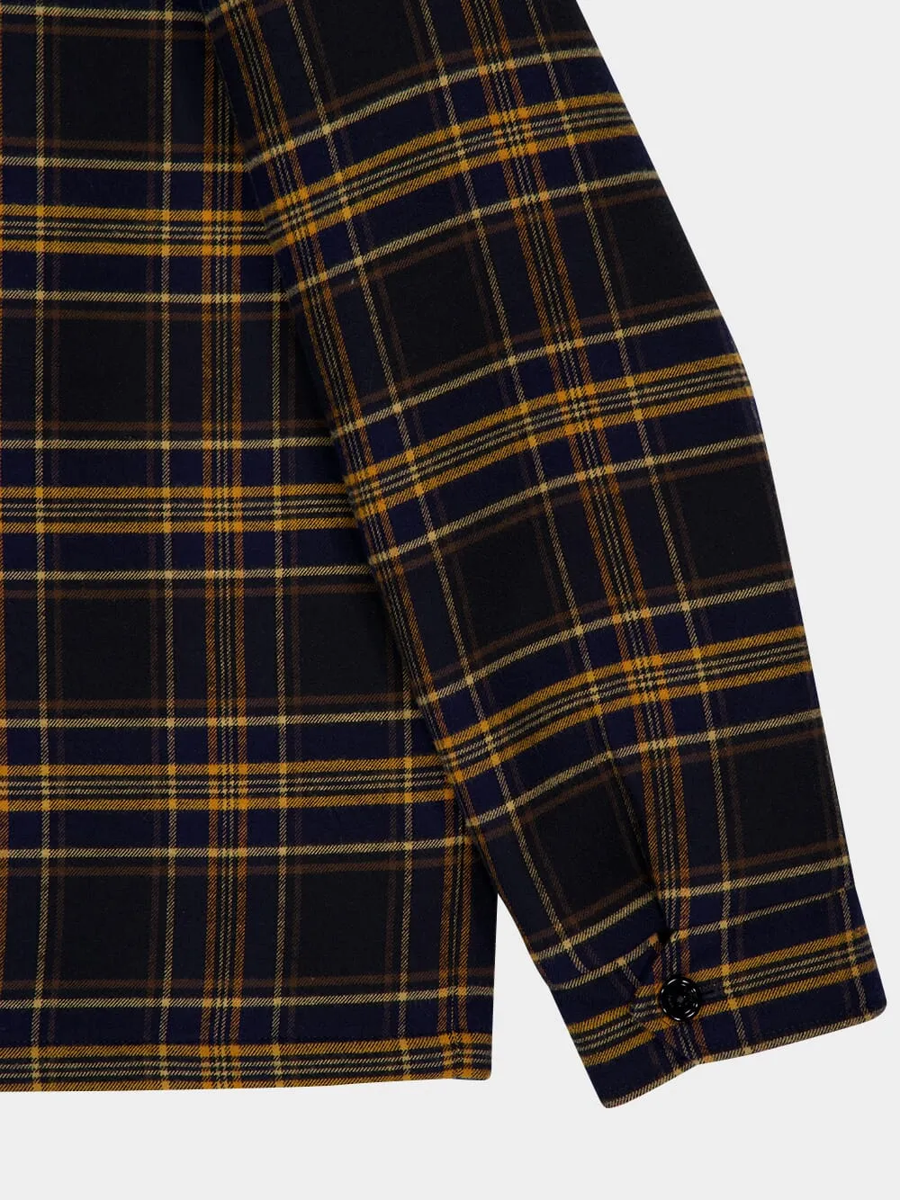 Hooded Overshirt In Checked Cotton