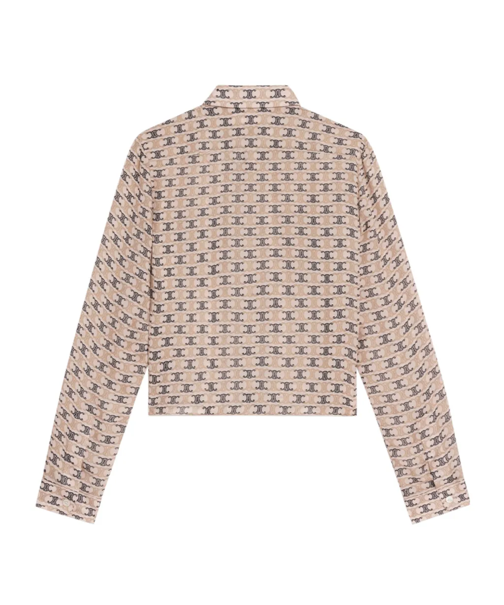 Cropped Shirt In Silk Georgette