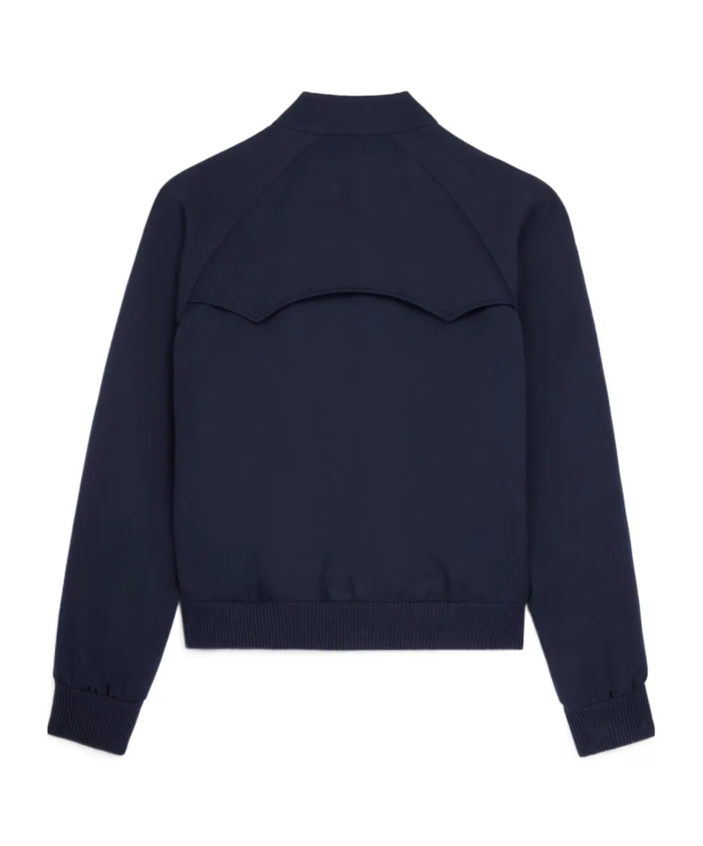 Blouson Jacket In Diagonal Wool