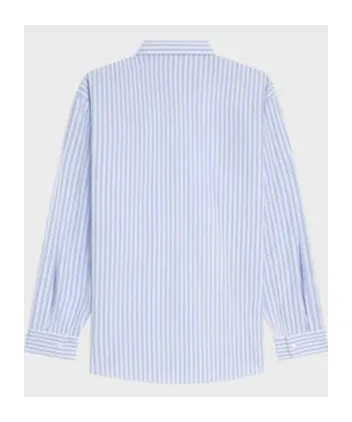 Oversized Shirt In Striped Cotton Poplin