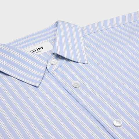 Oversized Shirt In Striped Cotton Poplin