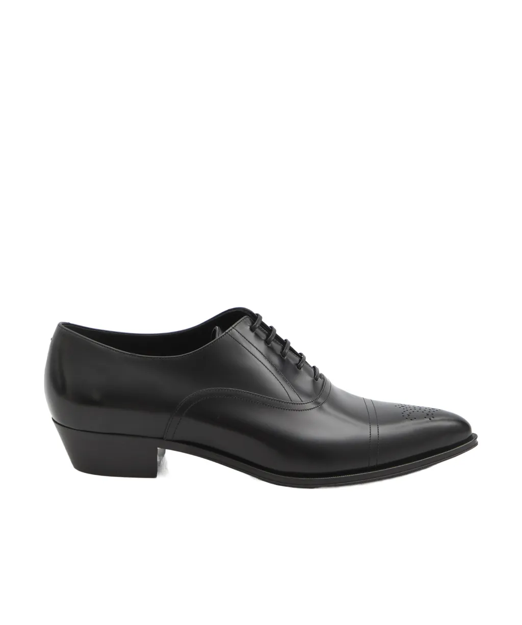 Jude Perforated Oxford In Polished Bull
