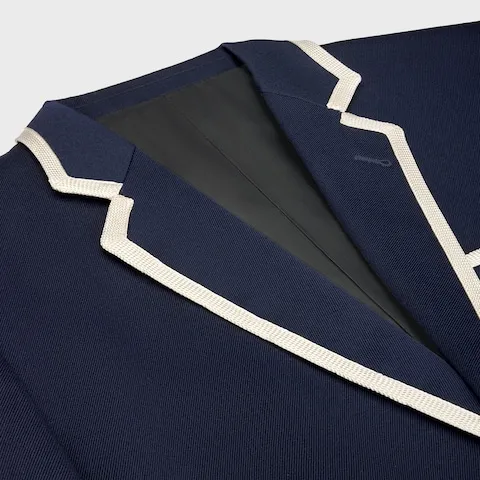 Blason Classic Jacket In Diagonal Wool