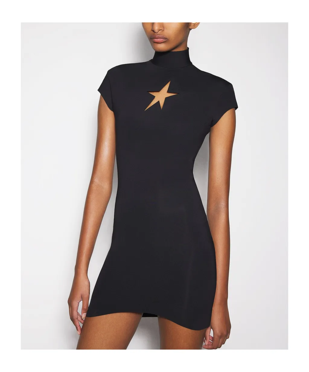 Star Cut-Out Detailed Mini Dress