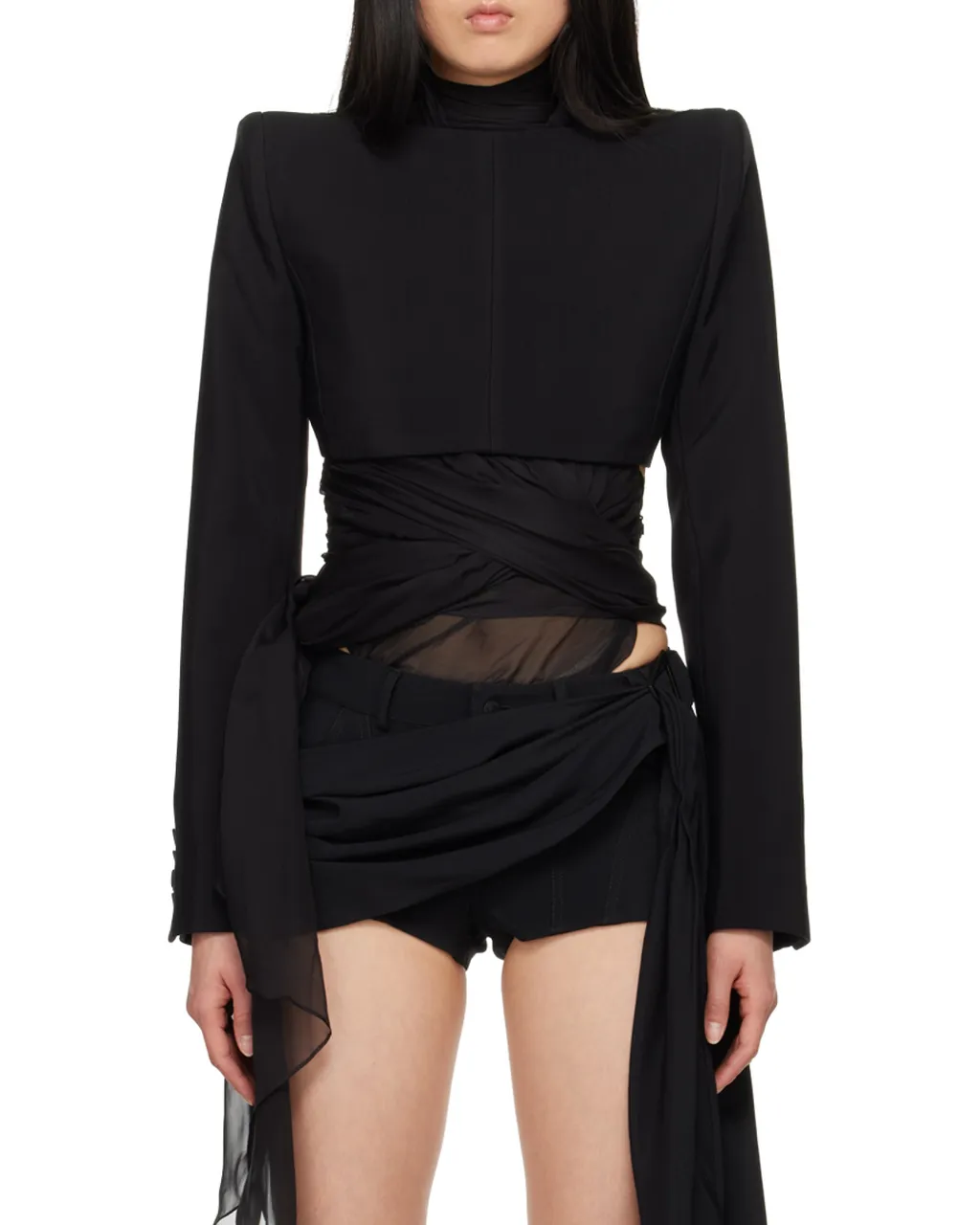 Backless Cropped Jacket