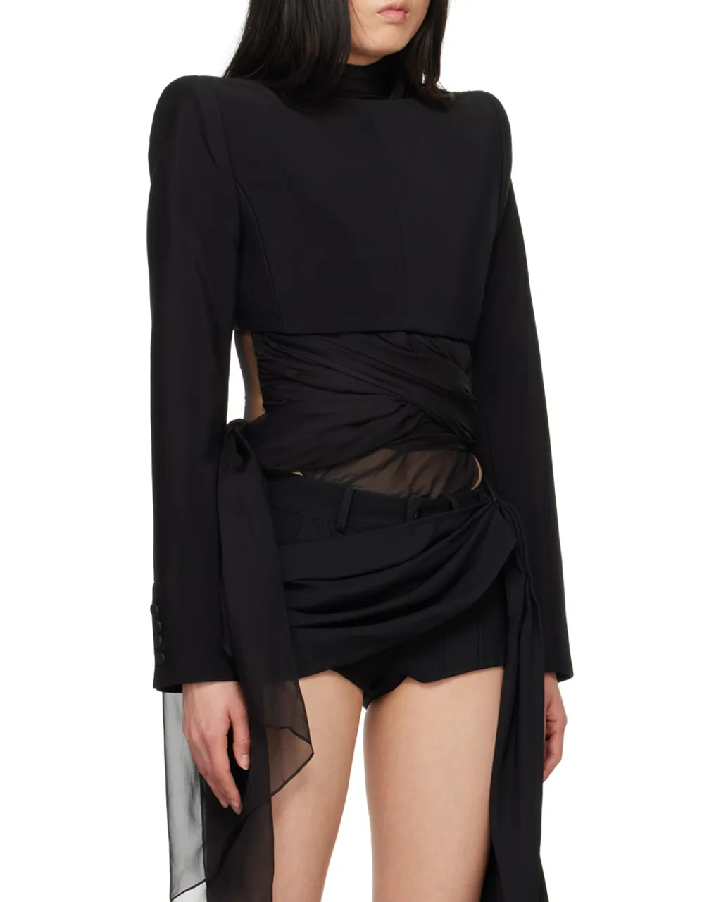 Backless Cropped Jacket