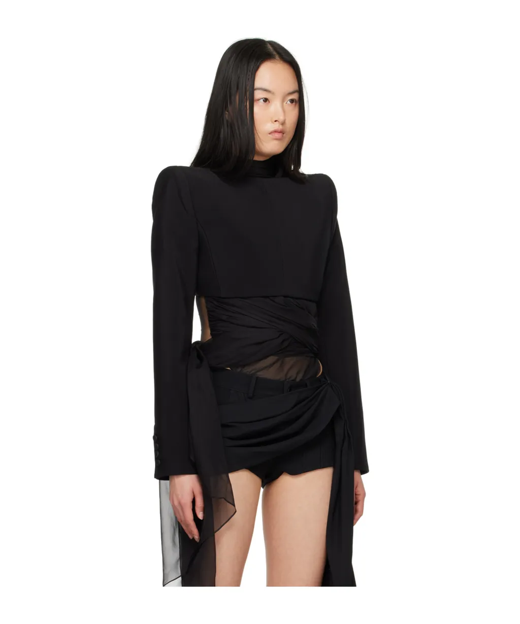 Backless Cropped Jacket