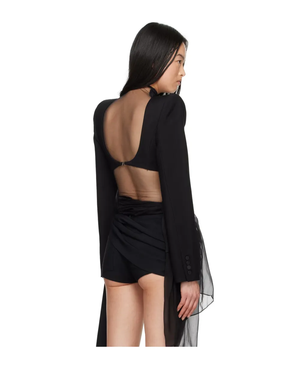 Backless Cropped Jacket