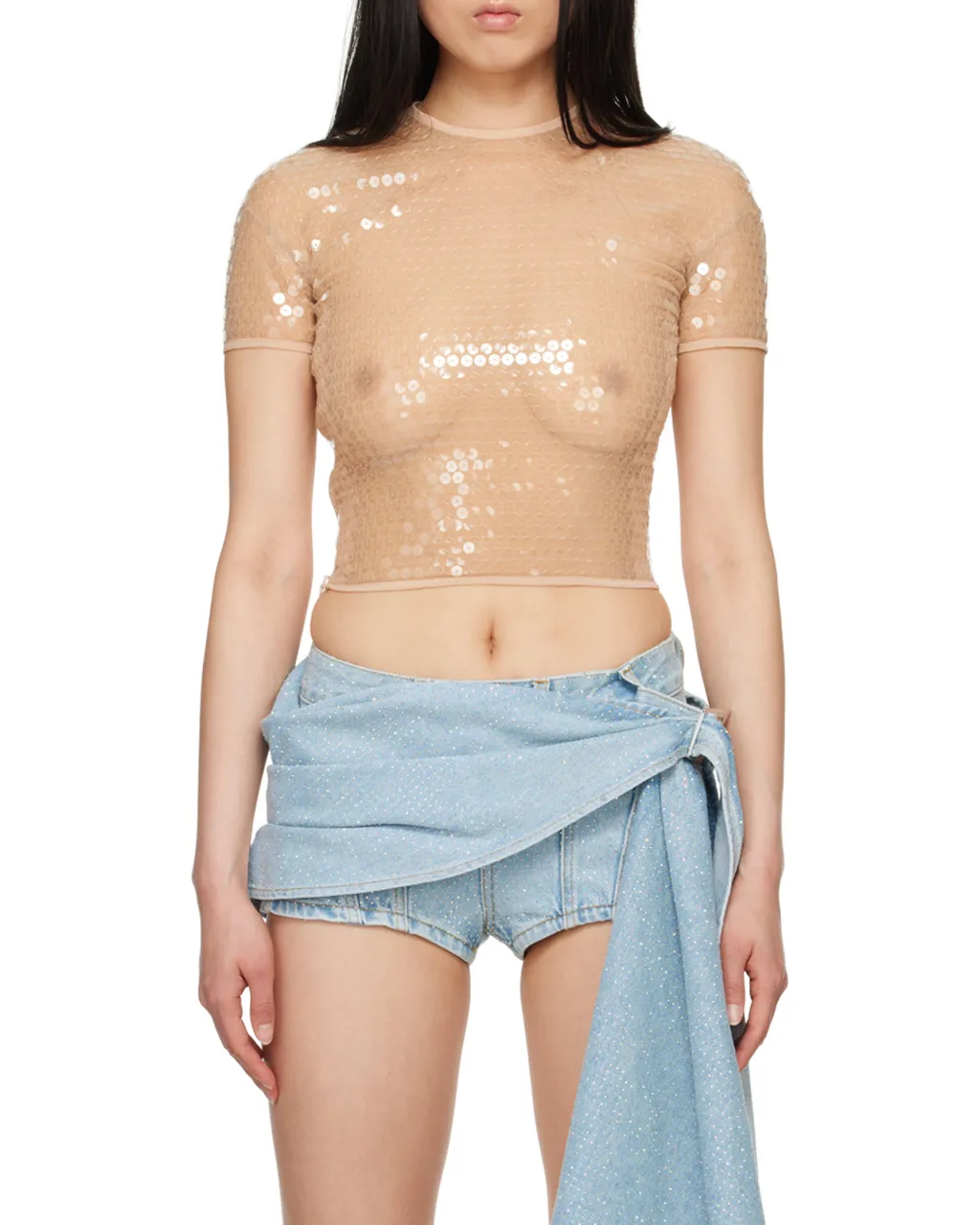 Sequined Short T-Shirt