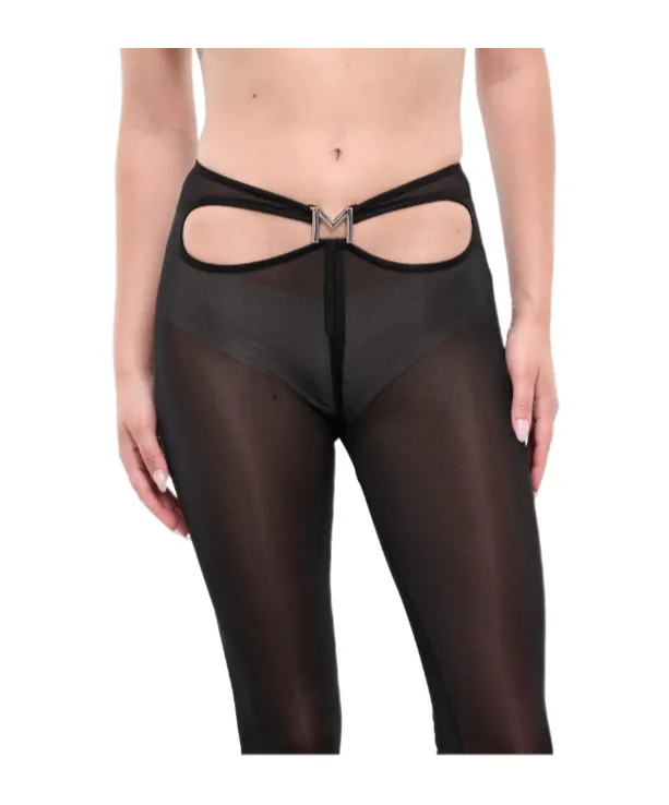 Logo-Plaque Cut-Out Leggings