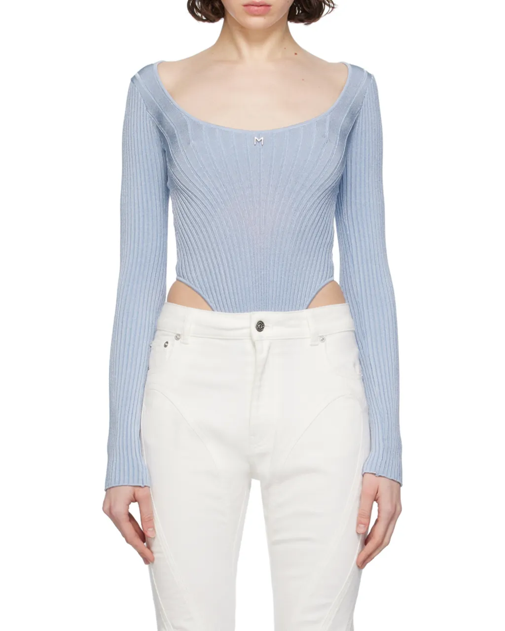 M-Plaque Knitted Bodysuit