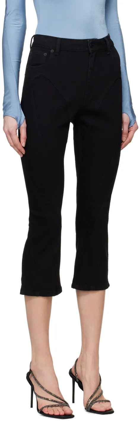 Seam-Detailed Tapered Jeans