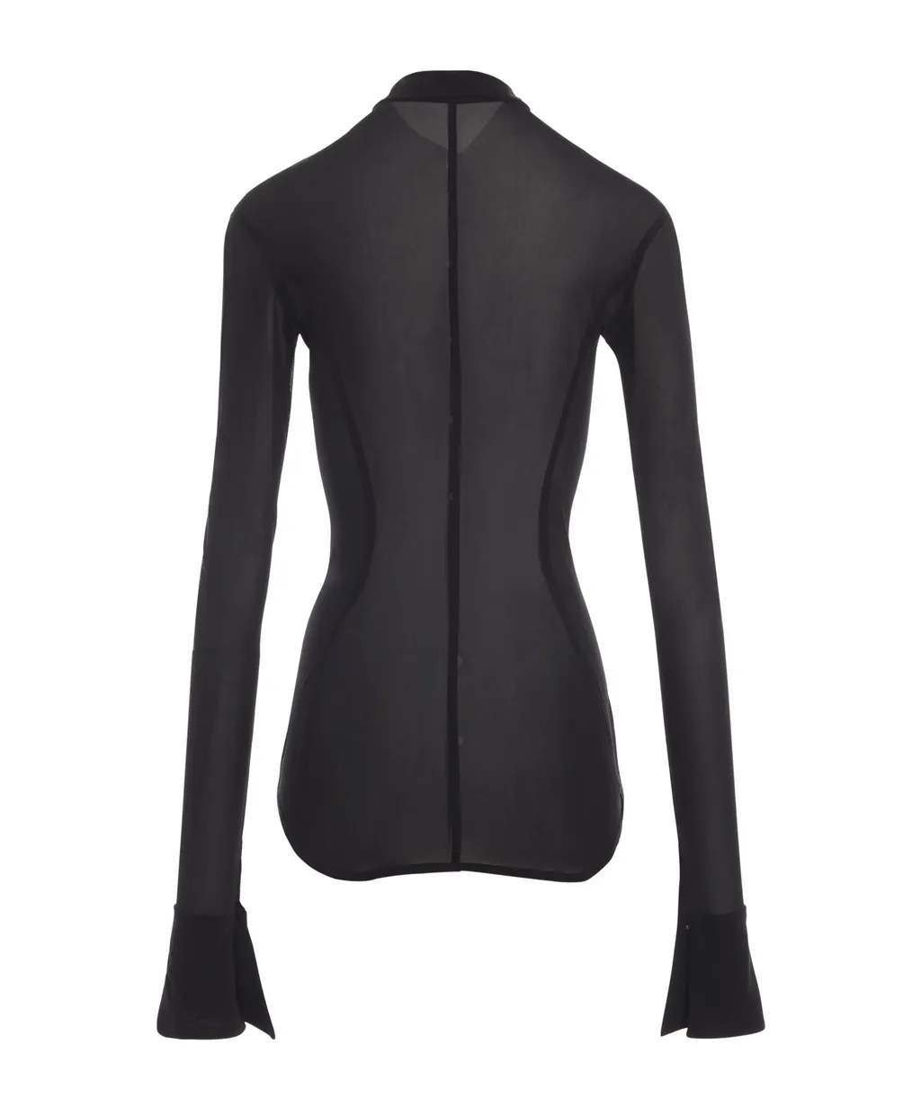 Semi-Sheer Jersey Shirt