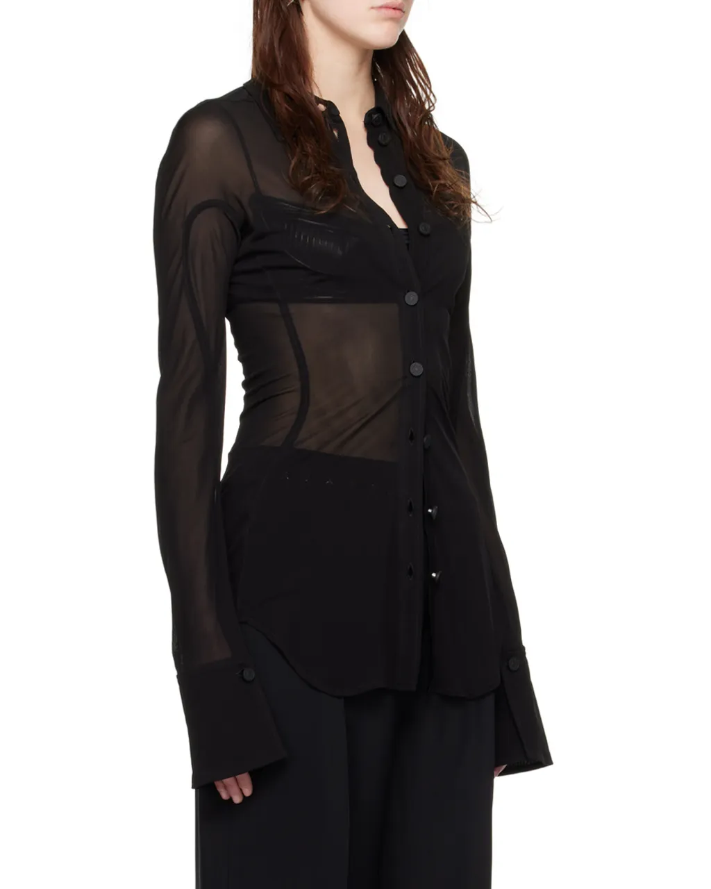 Semi-Sheer Jersey Shirt