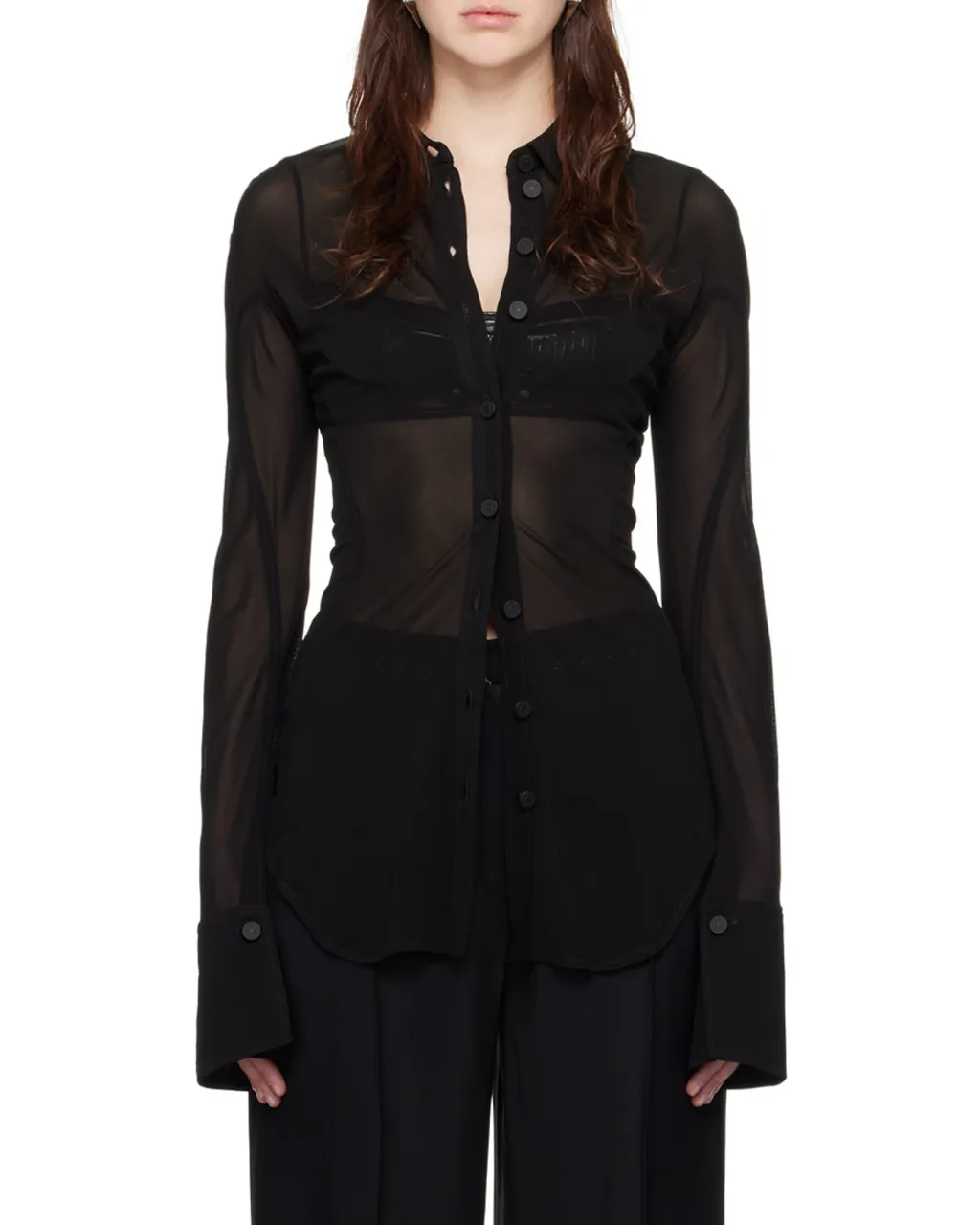 Semi-Sheer Jersey Shirt