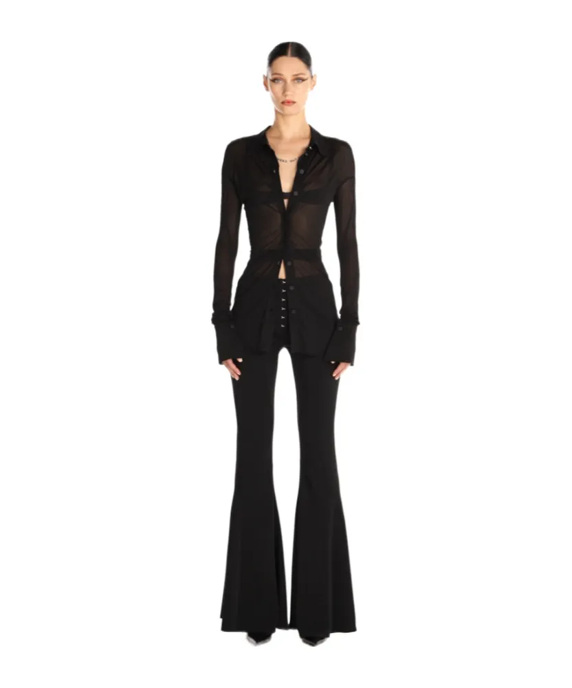 Semi-Sheer Jersey Shirt