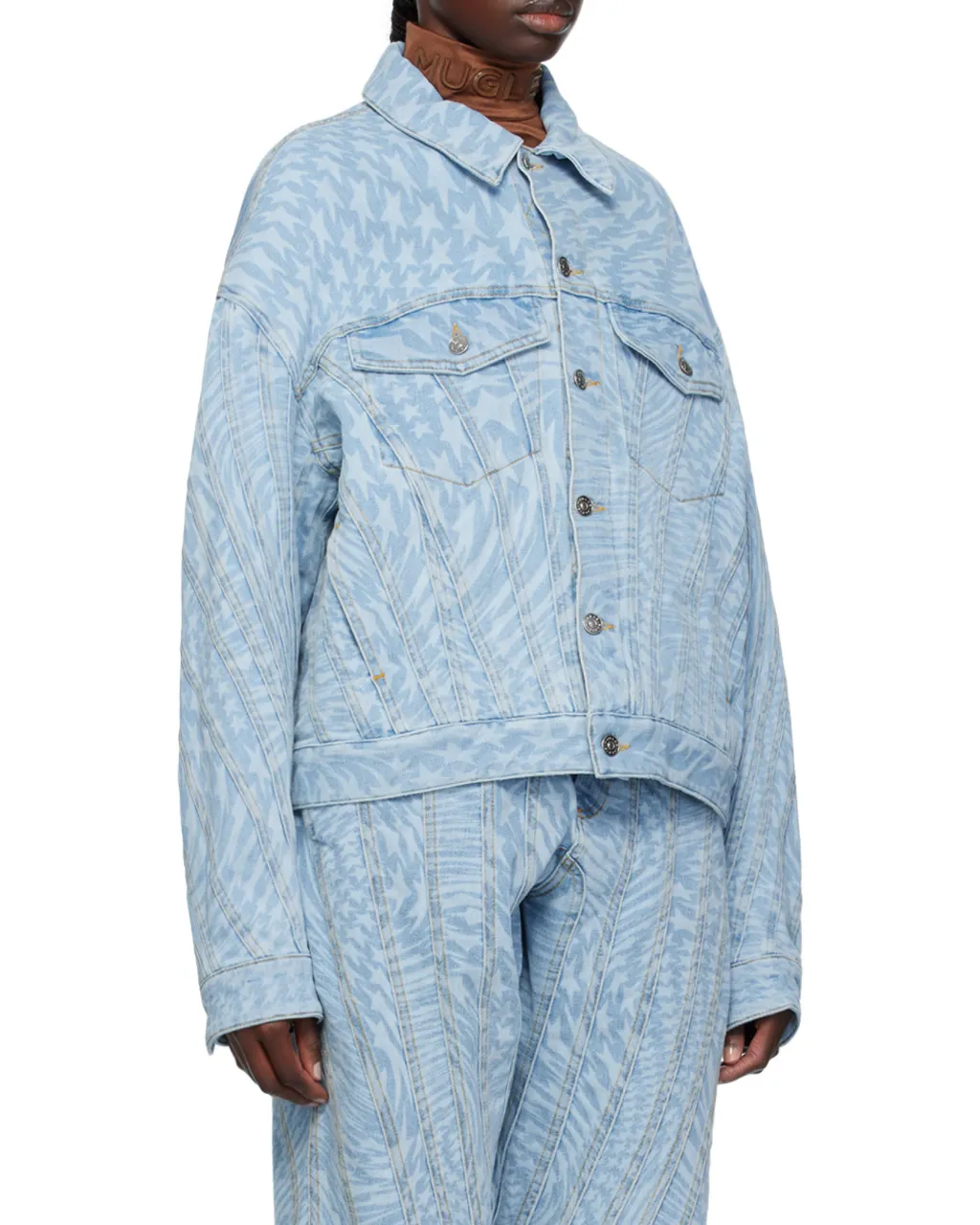 Star-Print Denim Jacket