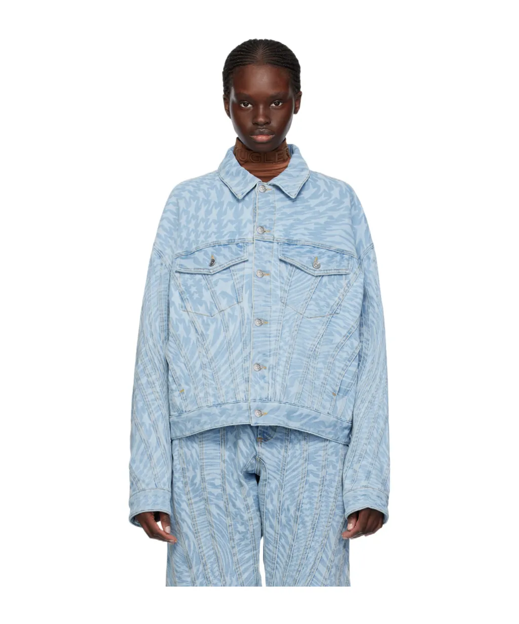 Star-Print Denim Jacket
