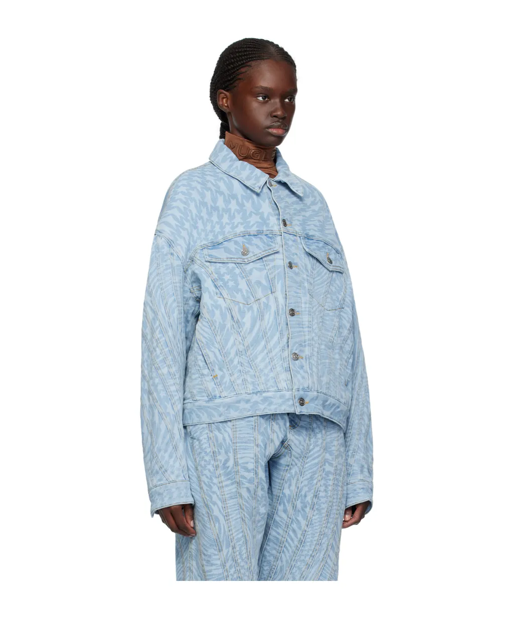 Star-Print Denim Jacket